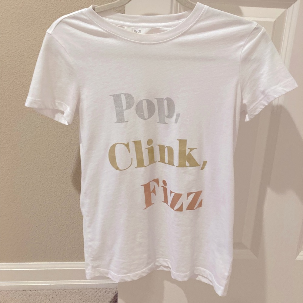 Never worn 1901 “Pop Clink Fizz” graphic tee purchased at Nordstrom